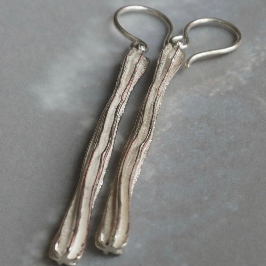 Octave Stem Long Drop Earrings