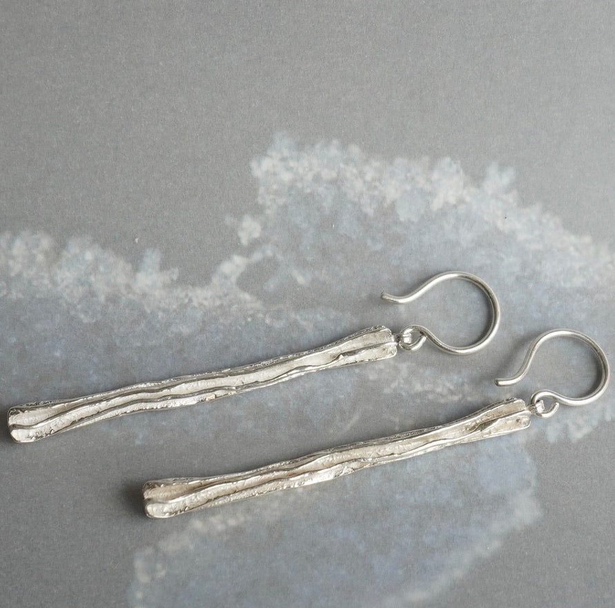 Octave Stem Long Drop Earrings