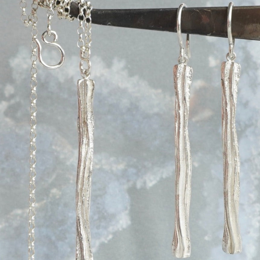 Octave Stem Long Drop Earrings